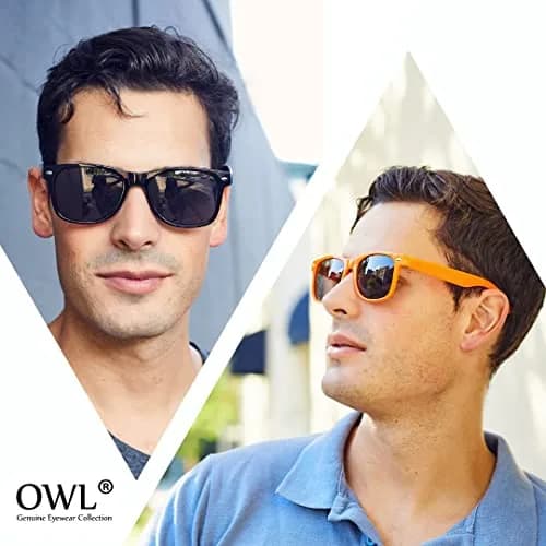 OWL Classic Vintage Smoke Lens Sunglasses Blue Frame Retro 80’s | UV400 Impact-Resistant thumbnail 4