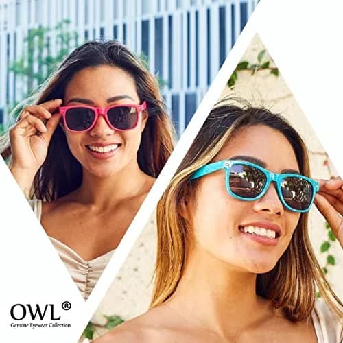 OWL Classic Vintage Smoke Lens Sunglasses Blue Frame Retro 80’s | UV400 Impact-Resistant thumbnail 5