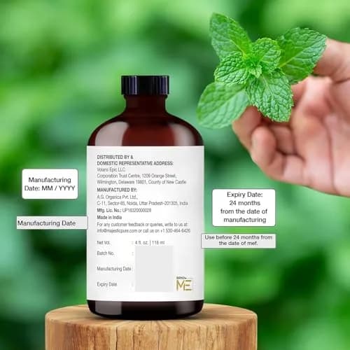 Majestic Pure Peppermint Essential Oil 4 Fl Oz (118ml) | 100% Pure, Natural, Premium Grade thumbnail 6