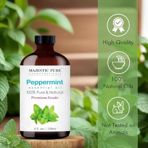 Majestic Pure Peppermint Essential Oil 4 Fl Oz (118ml) | 100% Pure, Natural, Premium Grade thumbnail 2