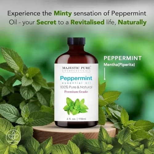 Majestic Pure Peppermint Essential Oil 4 Fl Oz (118ml) | 100% Pure, Natural, Premium Grade thumbnail 3