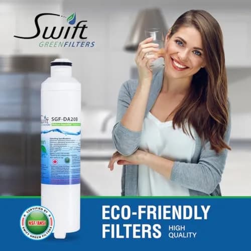 Swift Green Filters SGF-DA20B Refrigerator Water Filter 6 Pack | NSF Certified Coconut Carbon Filtration thumbnail 2