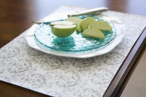 Duck Smooth Top EasyLiner, 12-inch x 10 Feet, Grey Damask | Non-Adhesive, Easy to Clean & Style (70-120 chars) thumbnail 6