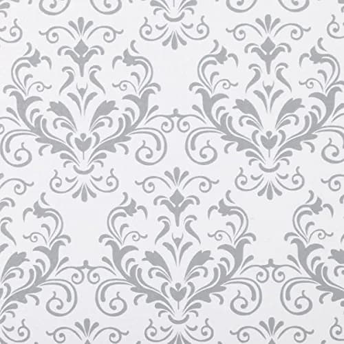 Duck Smooth Top EasyLiner, 12-inch x 10 Feet, Grey Damask | Non-Adhesive, Easy to Clean & Style (70-120 chars) thumbnail 3