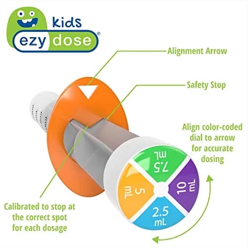 EZY DOSE Kids Baby Oral Syringe & Dispenser 10 mL (0.34 Fl Oz) | Color Coded BPA Free Medicine Feeder thumbnail 2