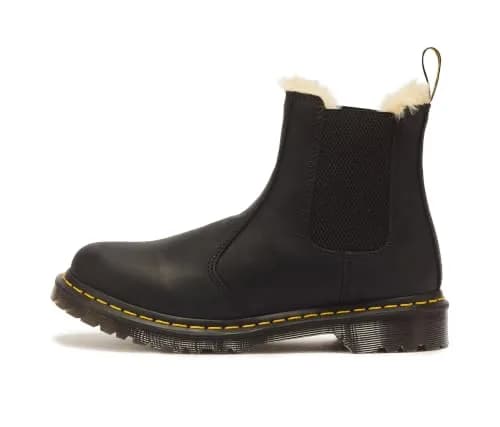 Dr. Martens 2976 Leonore Fashion Boot, Black Burnished Wyoming, Size 6 | Classic Casual Winter Style thumbnail 1