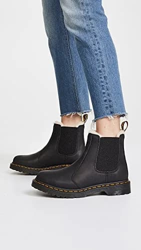 Dr. Martens 2976 Leonore Fashion Boot, Black Burnished Wyoming, Size 6 | Classic Casual Winter Style thumbnail 2