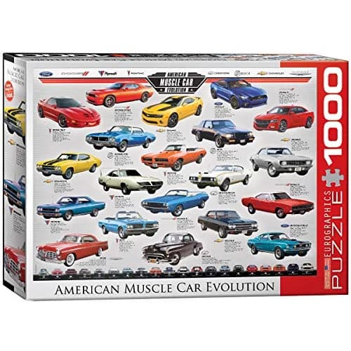 EuroGraphics Muscle Car Evolution Jigsaw Puzzle 1000 Pieces | Educational STEM Toy thumbnail 1