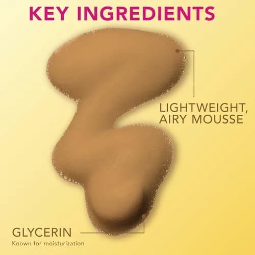 Jergens Natural Glow Instant Sun Mousse, Light Bronze Tan, 177ml (6 fl oz) | Streak-Free Body Bronzer thumbnail 6