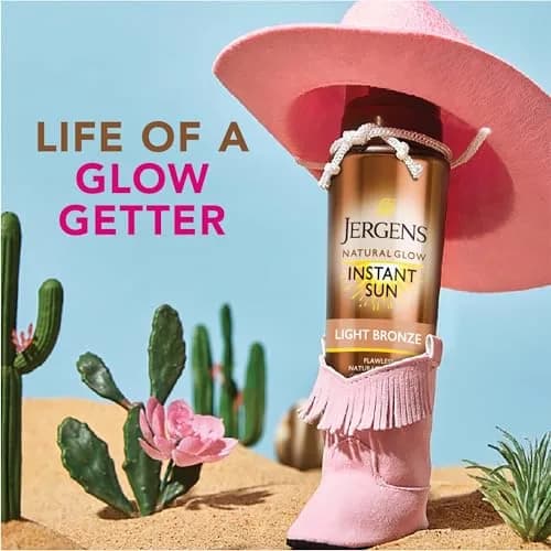 Jergens Natural Glow Instant Sun Mousse, Light Bronze Tan, 177ml (6 fl oz) | Streak-Free Body Bronzer thumbnail 7
