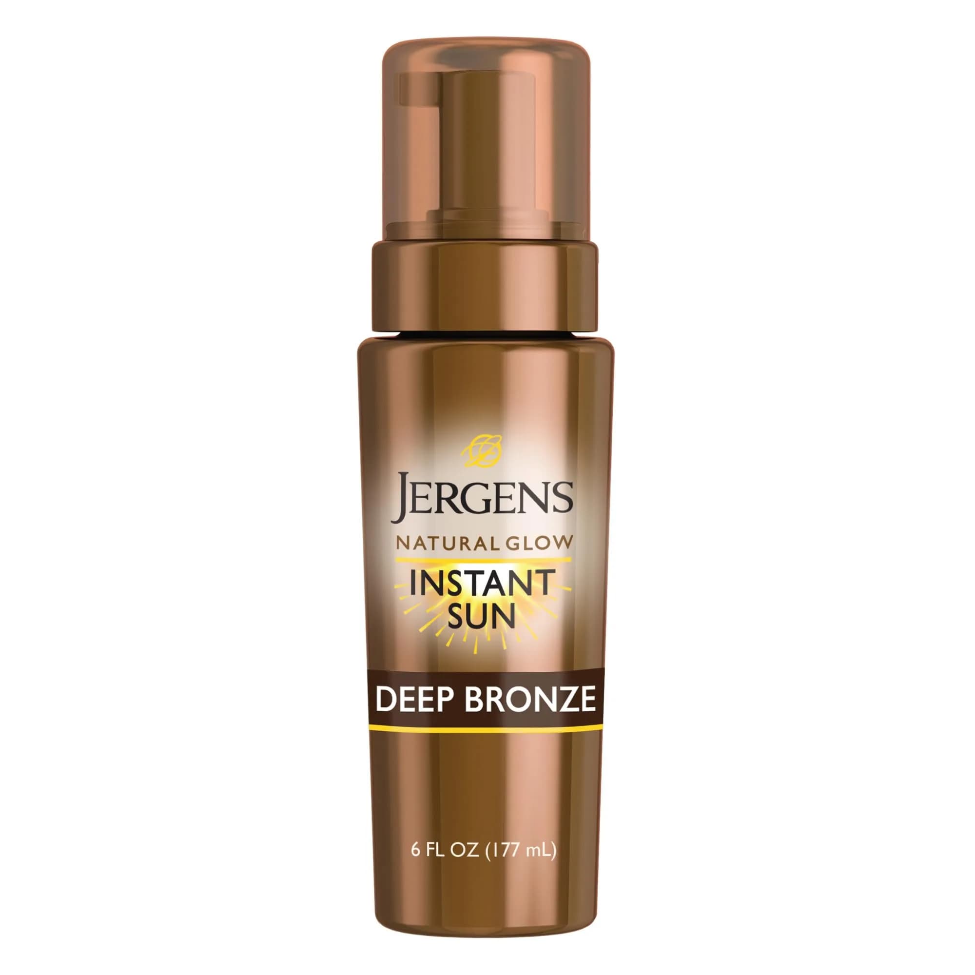 Jergens Natural Glow Deep Bronze Self Tanning Mousse 177ml (6 fl oz) | Instant Tan for Body