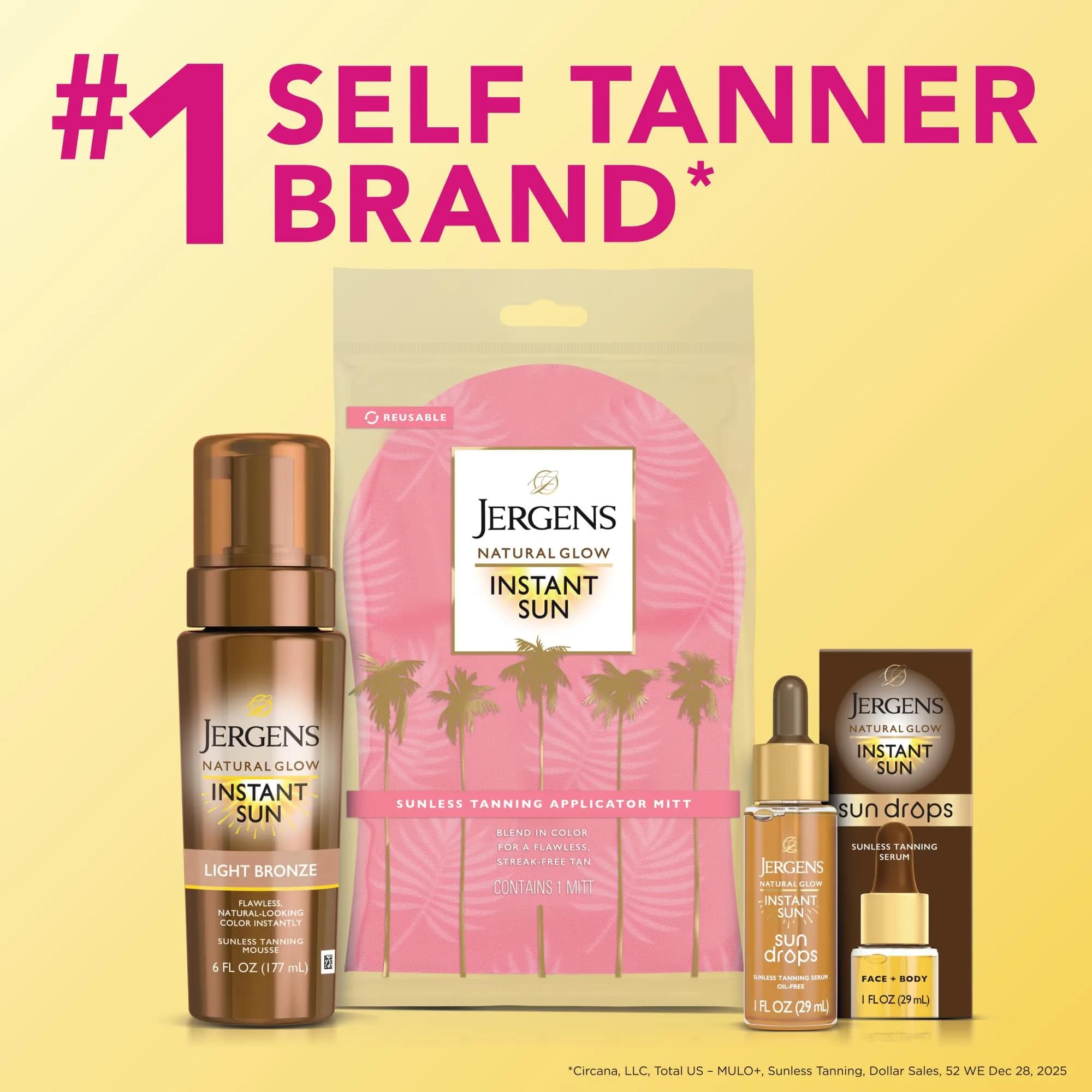 Jergens Natural Glow Deep Bronze Self Tanning Mousse 177ml (6 fl oz) | Instant Tan for Body - view 9