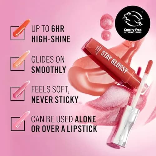 Rimmel Stay Glossy Lip Gloss Blushing Belgraves 5.3ml (0.18 Fl Oz) | 6-Hour Shine Extend Technology thumbnail 4