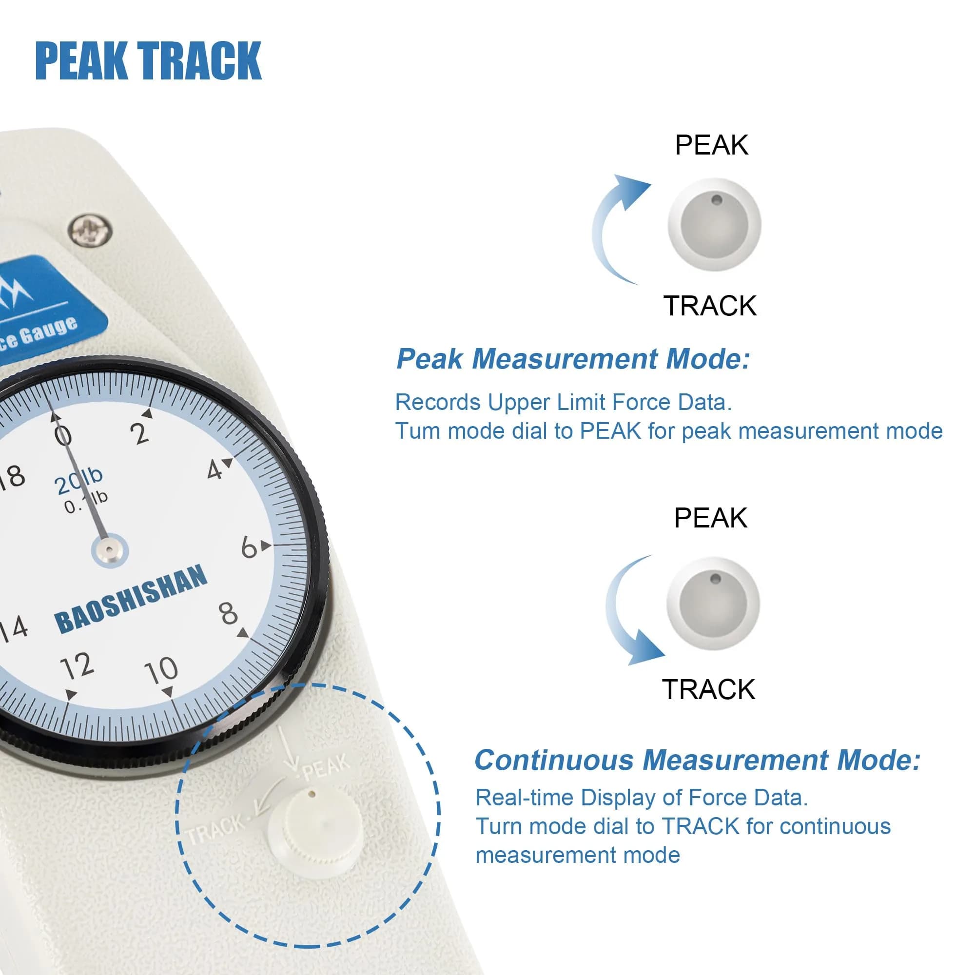 BAOSHISHAN DL Push Pull Force Gauge 9.07 kg (20 lb) | Accurate Force Measurement for Industry & Labs - view 5