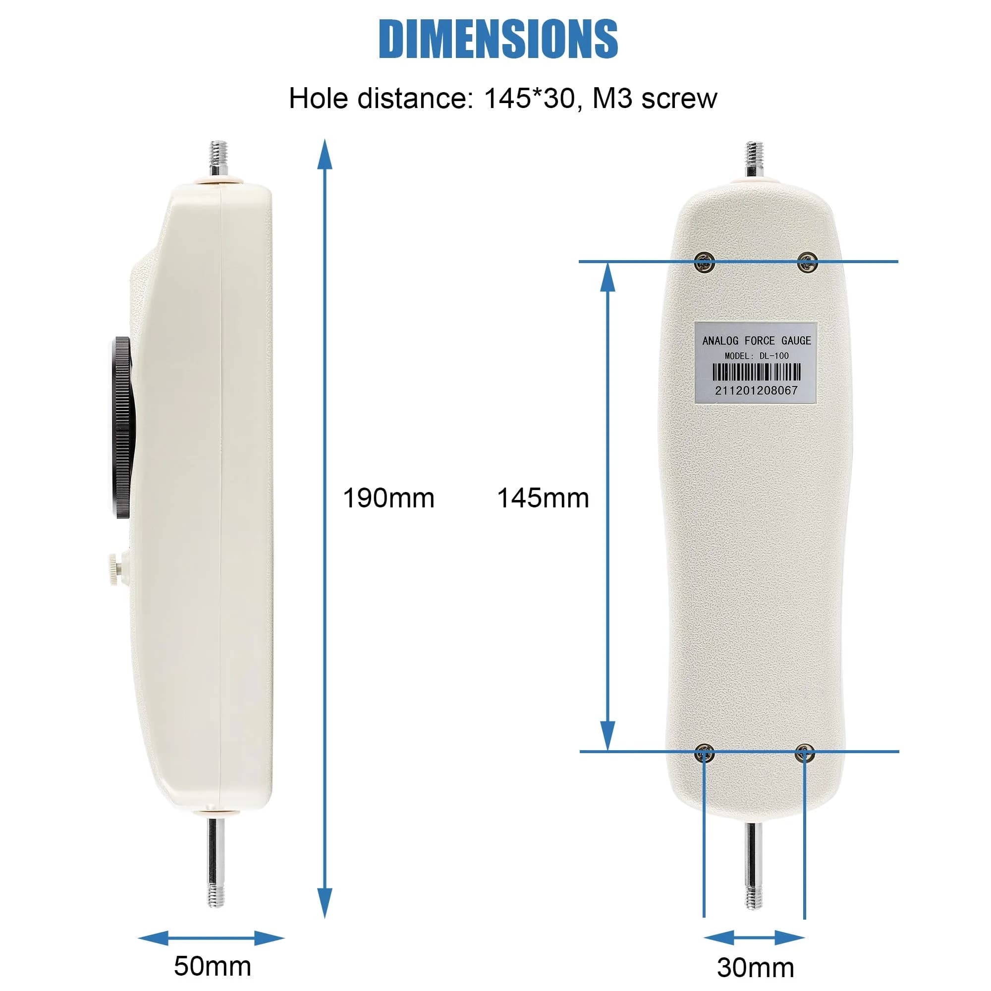 BAOSHISHAN DL Push Pull Force Gauge 9.07 kg (20 lb) | Accurate Force Measurement for Industry & Labs - view 6