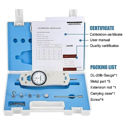 BAOSHISHAN DL Push Pull Force Gauge 9.07 kg (20 lb) | Accurate Force Measurement for Industry & Labs thumbnail 3