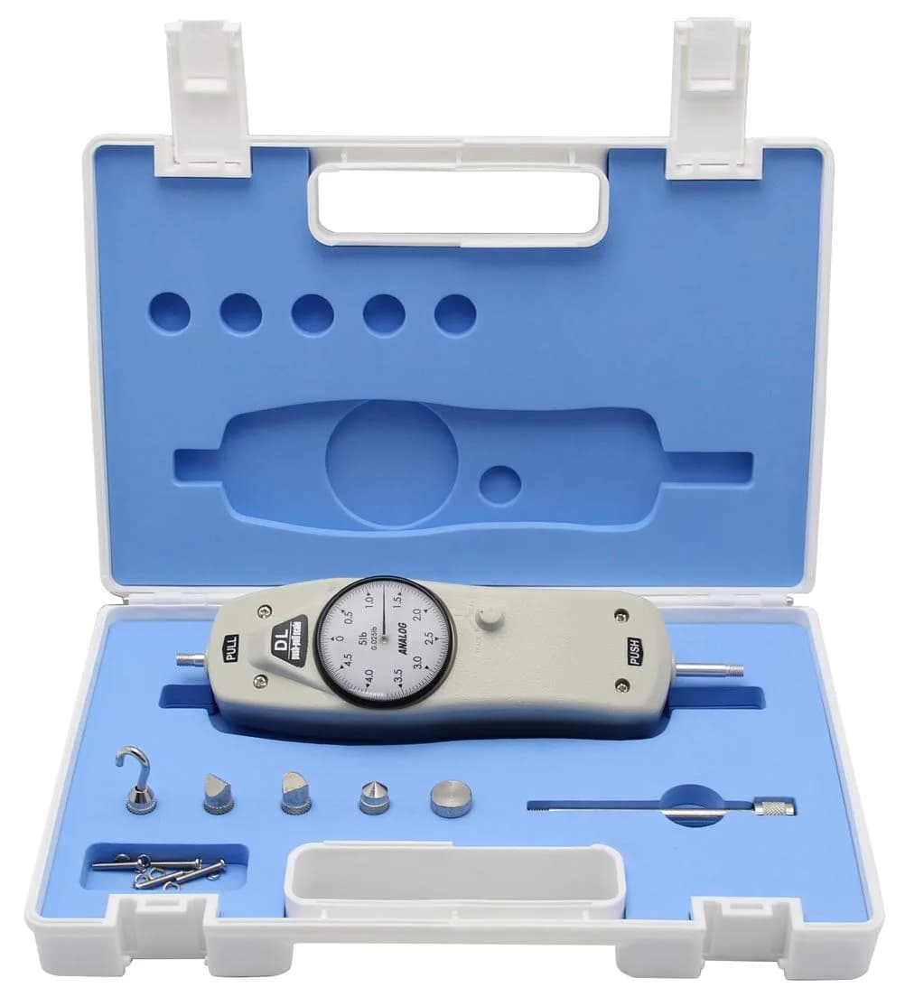 BAOSHISHAN DL 5lb Push Pull Force Gauge Meter with Calibration Certificate & Carrying Case | 0.025lb Resolution