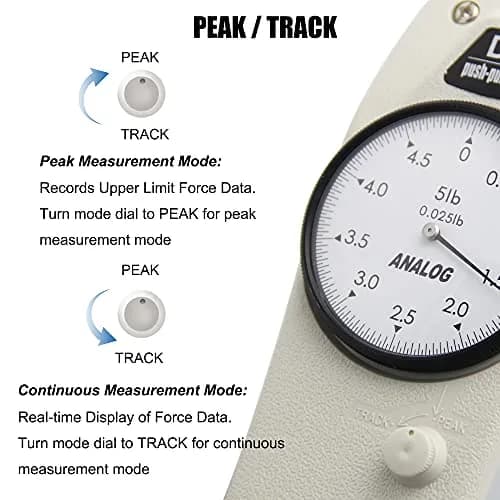 BAOSHISHAN DL 5lb Push Pull Force Gauge Meter with Calibration Certificate & Carrying Case | 0.025lb Resolution thumbnail 4