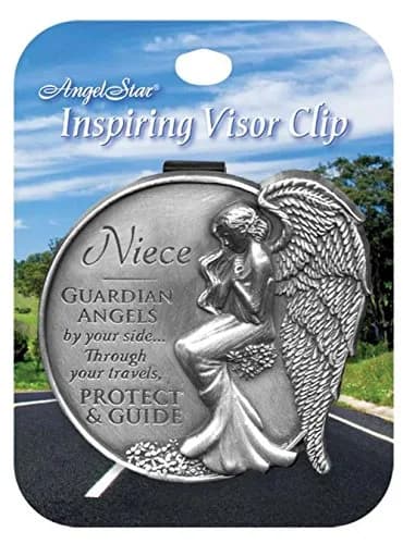 AngelStar Guardian Angel Visor Clip Accent 6.35 cm (2.5-Inch) | Metal Car Visor Clip for Safe Driving thumbnail 3