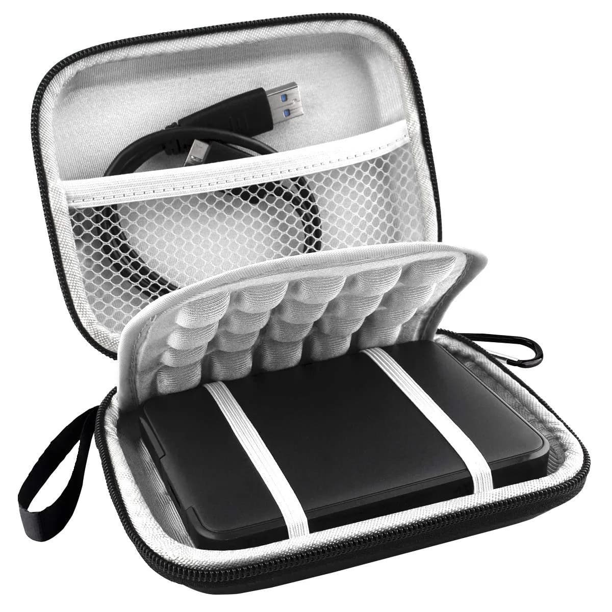 Lacdo Blue Hard Drive Case for WD Elements/My Passport/Seagate Portable HDD 1TB-6TB | 14.2cm (5.6") Exterior — Black