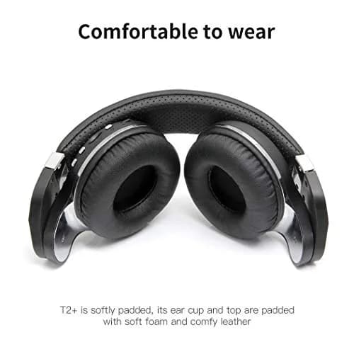 Bluedio T2 Plus Turbine Wireless Bluetooth Headphones with Mic and FM Radio | Foldable, 57mm Speaker, 40H Playtime thumbnail 4