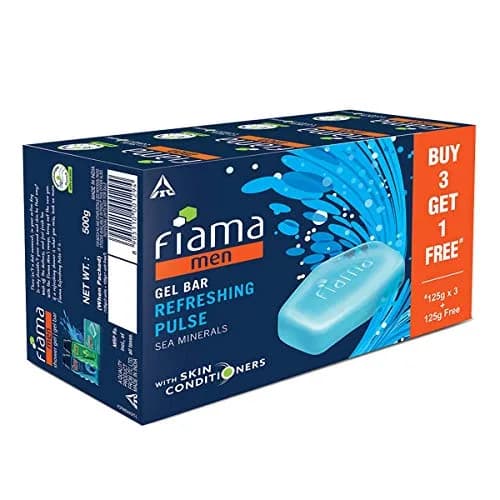 Fiama Men Refreshing Pulse Gel Bar 125g | Skin Moisturising & Invigorating Fragrance thumbnail 3