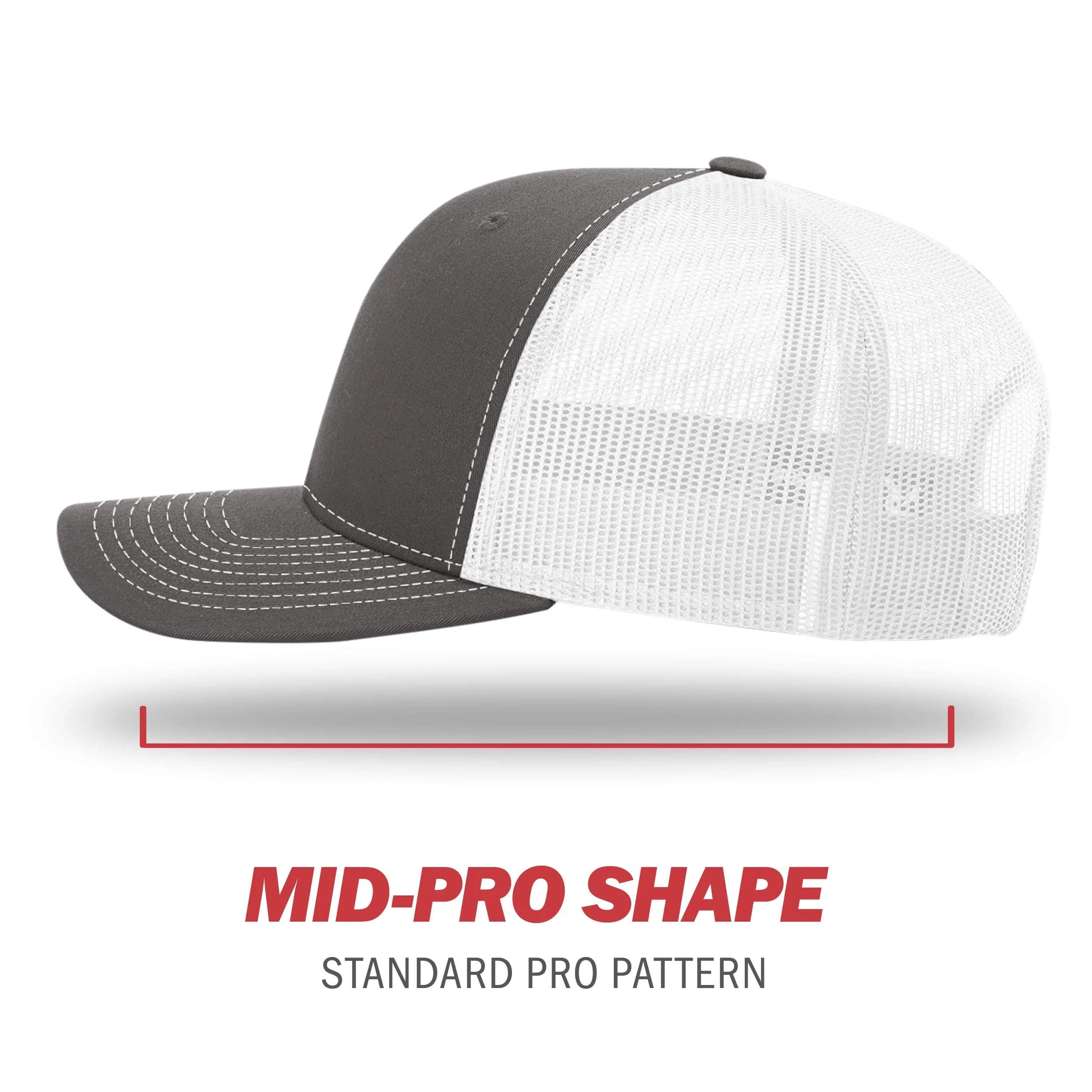 Richardson 112 Split Charcoal/White Trucker Baseball Cap - One Size - view 3