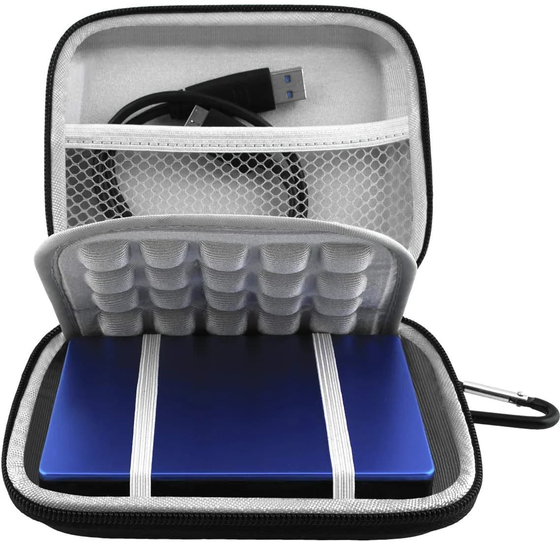 Lacdo Hard Drive Case for Seagate Portable External Hard Drive, Black | Water-Resistant Shockproof Storage Bag