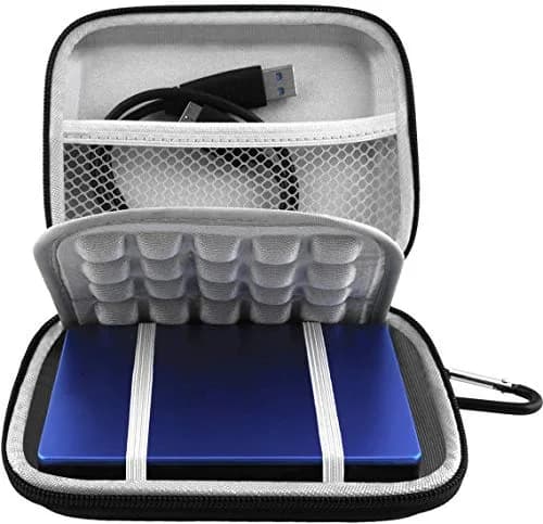 Lacdo Hard Drive Case for Seagate Portable External Hard Drive, Black | Water-Resistant Shockproof Storage Bag thumbnail 1
