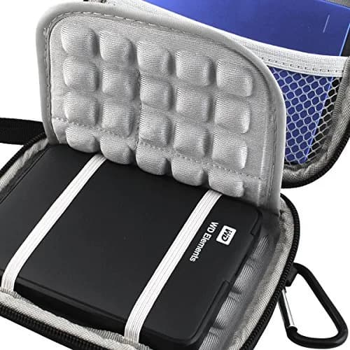 Lacdo Hard Drive Case for Seagate Portable External Hard Drive, Black | Water-Resistant Shockproof Storage Bag thumbnail 6