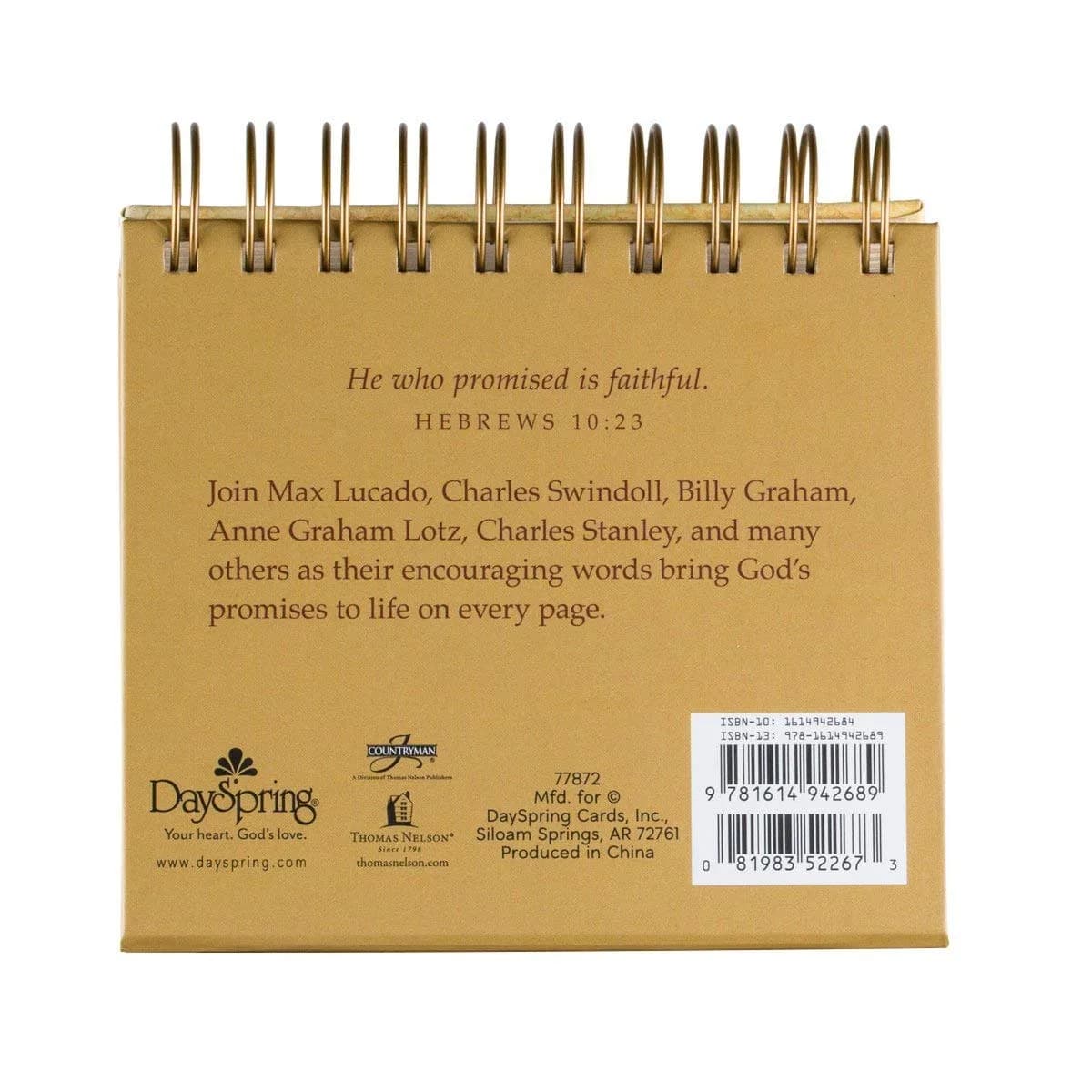DaySpring God's Promises Day by Day Perpetual Calendar | 13.6cm x 13.9cm (5.3"W x 5.5"H) - view 2