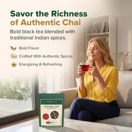 VAHDAM Masala Chai Loose Leaf 3.5oz | Traditional Indian Spiced Tea with Aromatic Spices thumbnail 4