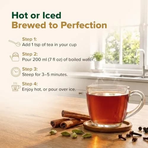 VAHDAM Masala Chai Loose Leaf 3.5oz | Traditional Indian Spiced Tea with Aromatic Spices thumbnail 7