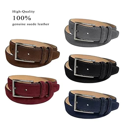 Belts.com Men's Suede Belt 34 | Genuine Leather Casual Dress Accessory thumbnail 3