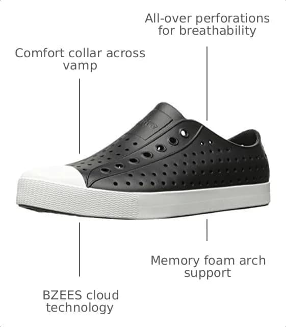 Native Shoes Jefferson Lightweight Slip-on Sneakers | Ultralight, Breathable & Easy to Clean (70-120 chars) thumbnail 4