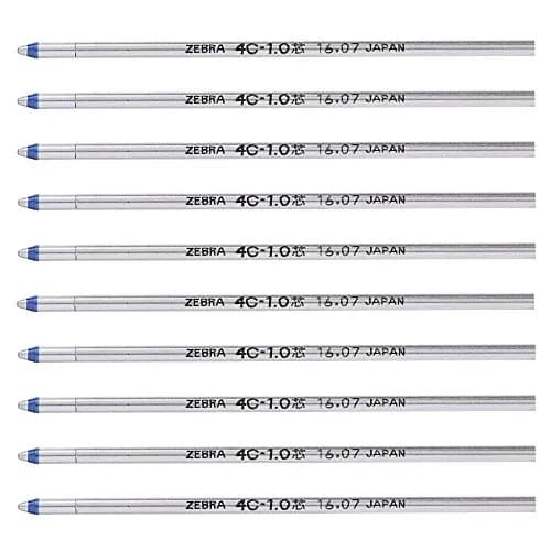 ゼブラ(ZEBRA) Blue Pen Refill 10 Pack | Compatible with Pens & Stylus for Students & Office thumbnail 1