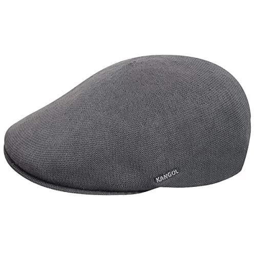 Kangol 507 Bamboo Hat Large Charcoal | Modern Summer Flat Cap with Fitted Comfort thumbnail 1