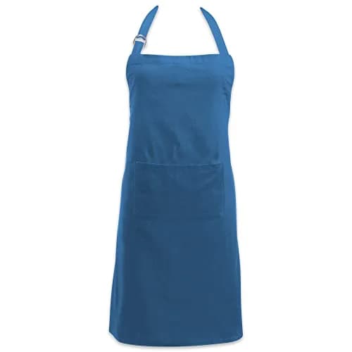 DII Blue Chef Apron | Unisex Cotton Kitchen Apron with Large Pocket thumbnail 1