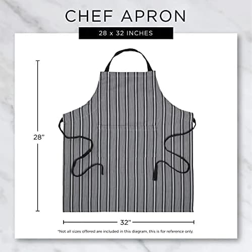 DII Blue Chef Apron | Unisex Cotton Kitchen Apron with Large Pocket thumbnail 8
