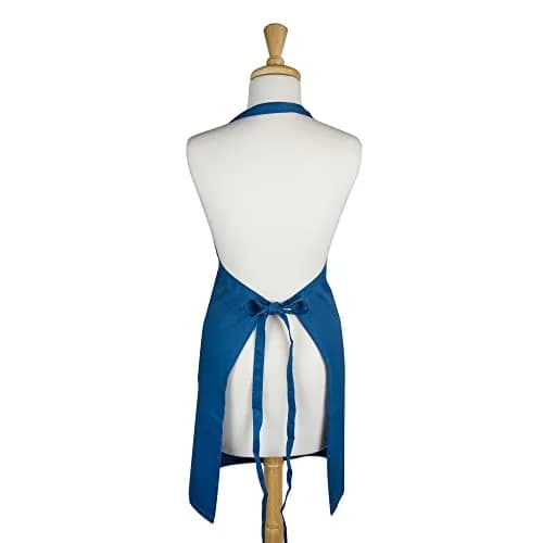DII Blue Chef Apron | Unisex Cotton Kitchen Apron with Large Pocket thumbnail 2