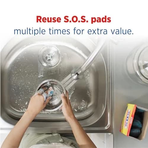 S.O.S. Steel Wool Soap Pads, 18 Count | Tough Messes & Rust Removal thumbnail 5