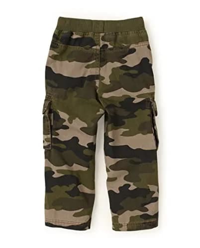 The Children's Place Baby Boys Cargo Pants Olive Camo 18-24 Months | Durable Cotton Twill thumbnail 2
