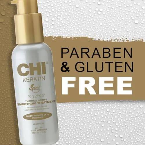 CHI Keratin K-Trix 5 Smoothing Treatment, Hair Serum, 3.92 Oz | Long-Lasting Frizz Control & Shine thumbnail 6