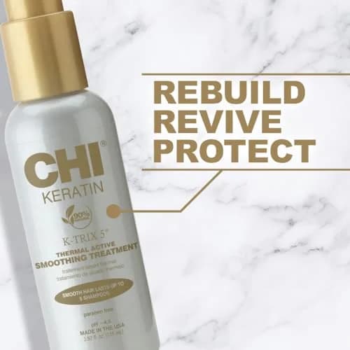 CHI Keratin K-Trix 5 Smoothing Treatment, Hair Serum, 3.92 Oz | Long-Lasting Frizz Control & Shine thumbnail 7