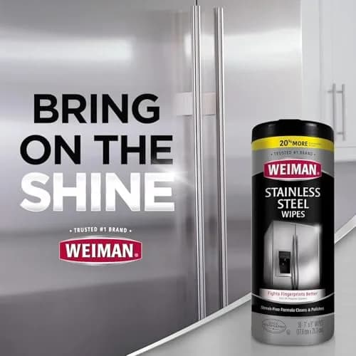 Weiman Stainless Steel Cleaning Wipes 60 Count (Pack of 2) | Removes Fingerprints & Grease thumbnail 7