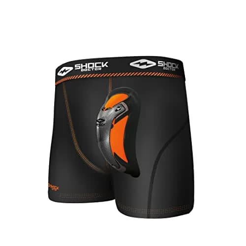 Shock Doctor Ultra Pro Boxer Shorts with Ultra Cup Black Medium | Compression & Protection thumbnail 1