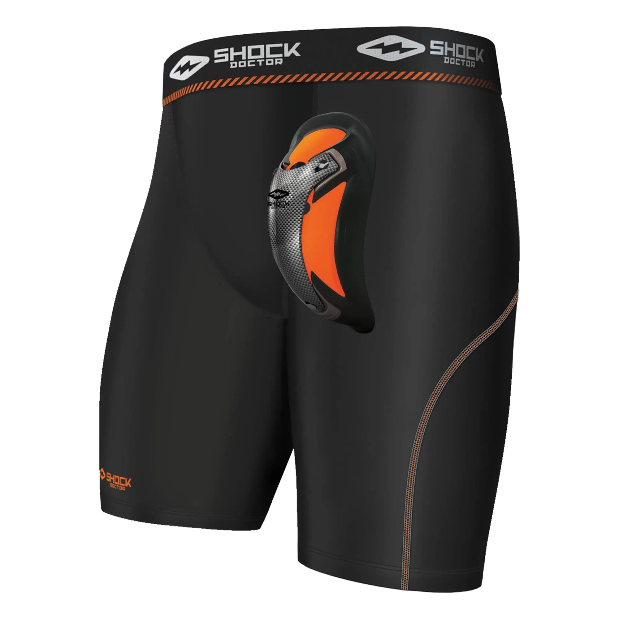 Shock Doctor Ultra Pro Compression Shorts Supporter with Ultra Cup Protector, Moisture-Wicking Fabric, Adult-XL — Black