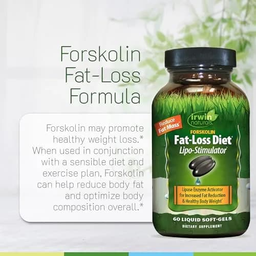 Irwin Naturals Forskolin Fat-Loss Diet Supplement 60 Softgels | Supports Metabolism & Body Composition thumbnail 5
