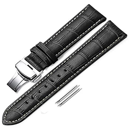 iStrap 18mm Alligator Grain Leather Watch Band with Deployment Clasp | Classic Elegance for Men & Women thumbnail 1