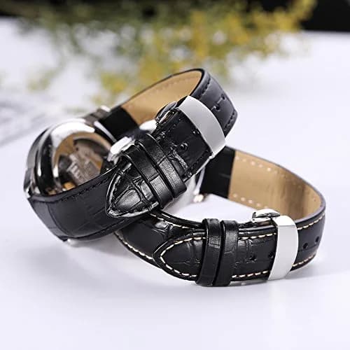 iStrap 18mm Alligator Grain Leather Watch Band with Deployment Clasp | Classic Elegance for Men & Women thumbnail 4